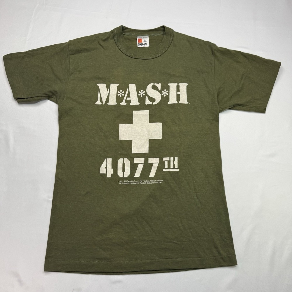 Vintage 80s  Signal Sport Tag Single Stitch Tee Size M 20th Century FOX MASH